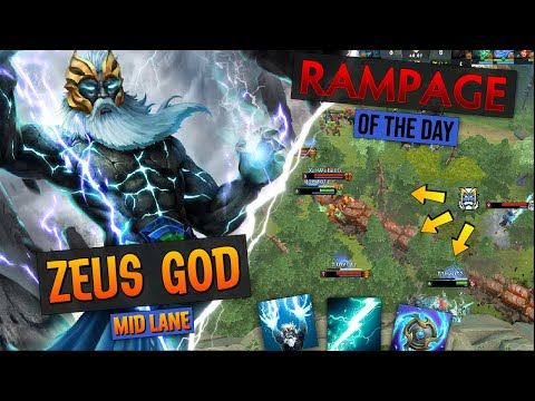 DOTA 2 ZEUS MIDLANE god of lightning has arrived - Rampage of the Day
