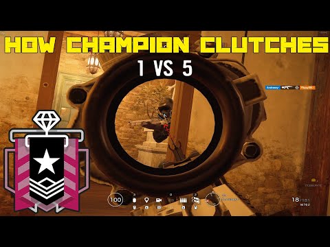 INSANE Champion Clutch a 1v5 on Matchpoint - Rainbow Six Siege