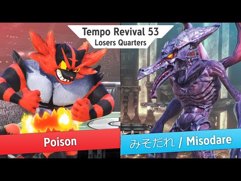 Tempo Revival 53 - Poison (Incineroar) Vs. Misodare (Ridley) - Losers Quarters - Smash Ultimate