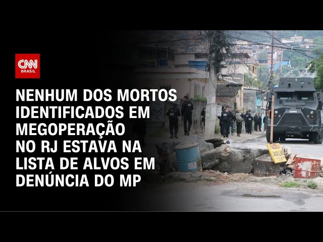Megaoperação no Rio: Nenhum morto identificado havia sido denunciado pelo MP | CNN PRIME TIME