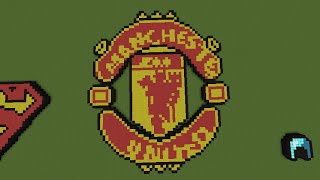 Minecraft Tutorial: How To Build The Manchester United Logo~Part 1~The Outline