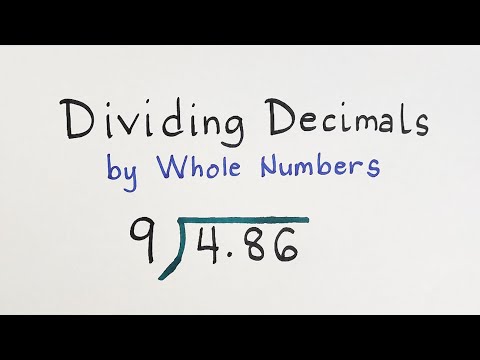 Dividing Decimals by Whole Numbers