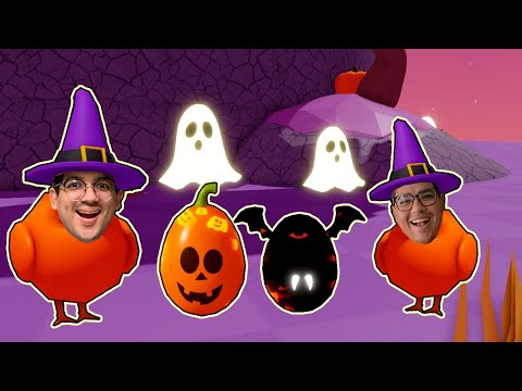 NOS MUDAMOS PARA O MUNDO DAS GALINHAS DE HALLOWEEN!! (colocamos ovos de abóbora!!)
