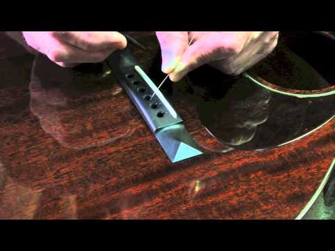 How to set Bridge Pins on an Acoustic Guitar