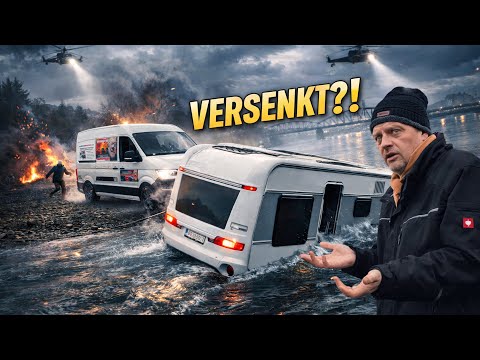 TREFFER VERSENKT?! 😱 Wohnwagen fast in der Donau gelandet…