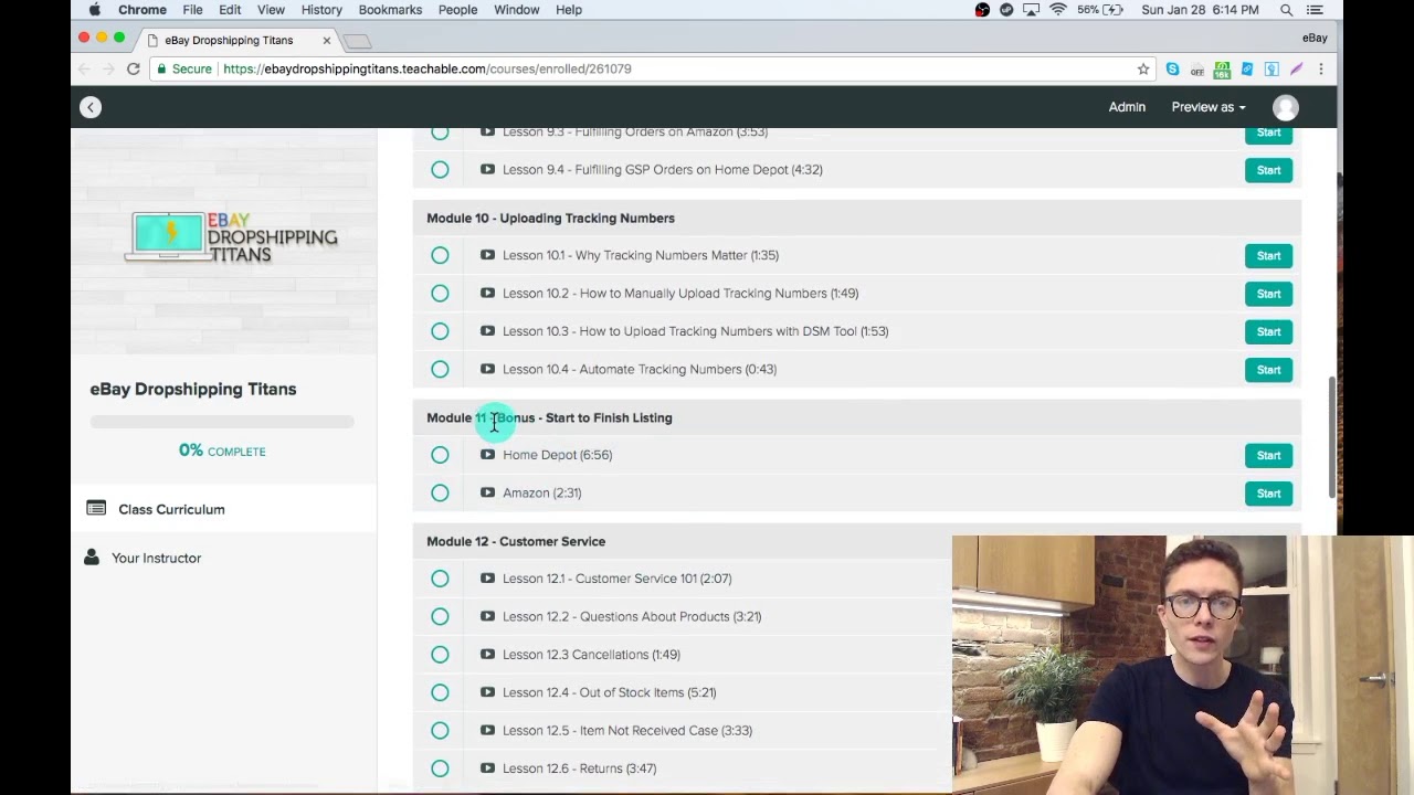 New Lessons About Tax Exemption in my eBay Dropshipping Titans Course!