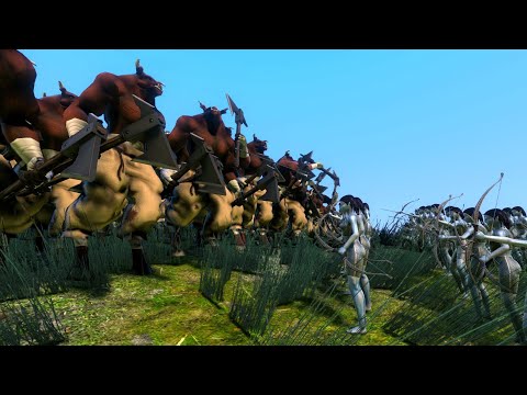10,000 Giant Minotaur VS. 500 Elven Huntress - Ultimate Epic Battle Simulator - UEBS