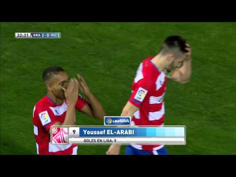 Gol de El Arabi (2-0) en el Granada CF - Villarreal CF - HD