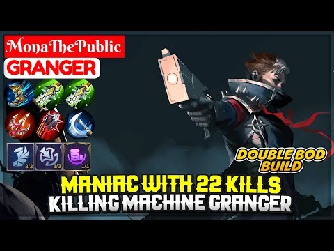 MANIAC With 20 Kills, Killing Machine Granger [ Lemon Granger ] MonaThePublic - Mobile Legends