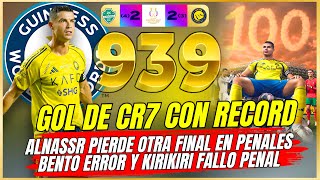 GOL de CRISTIANO llega a 939 goles y ROMPE un RECORD HISTORICO 🥇 ALNASSR PIERDE la FINAL en PENALES