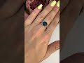 Серебряное кольцо с топазом Лондон Блю 2.968ct