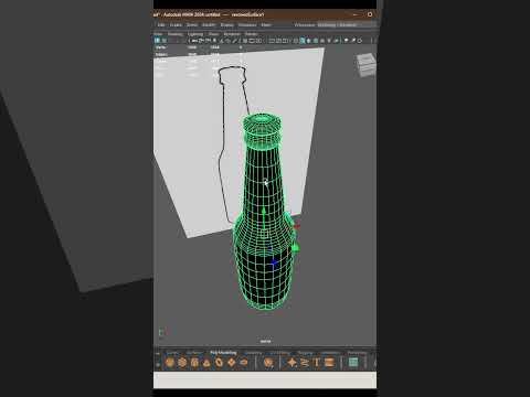 Beer Bottle Modeling Tutorial in Maya #mayatutorials #mayamodeling #shorts