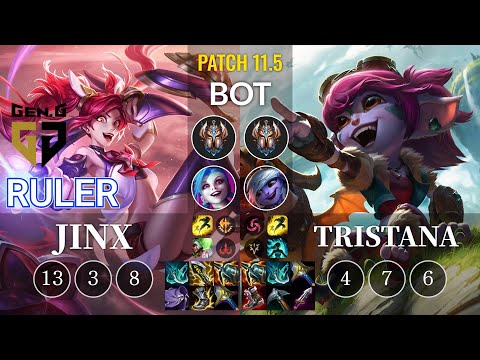 GEN Ruler Jinx vs Tristana Bot - KR Patch 11.5