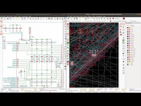 KiCad PCB Layout #1: component placement of motor power stage and ethercat