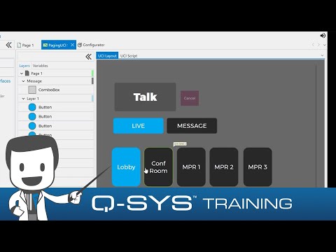 Q-SYS Training  |  Public Address E - Virtual Page Station UCI