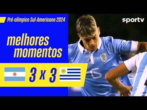Gols e lances de Argentina x Uruguai