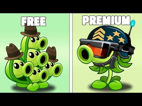 FREE Pea Plant & PREMIUM Pea Plant Level 1 Vs 3 Frozen Foreman Gargantuar Zombie - PvZ 2 Battlez