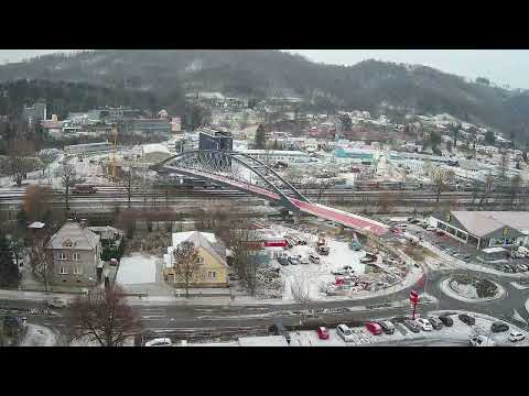 Stavba přemostění na Staré Blansko