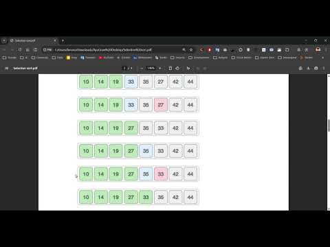 خوارزميات عملي Selection sort الملزمة الرابعة