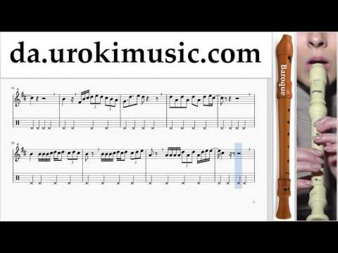 Lær At Spille Blokfløjte (Barok) Luis Fonsi - Despacito Lektioner Sange Del#2 um-a246