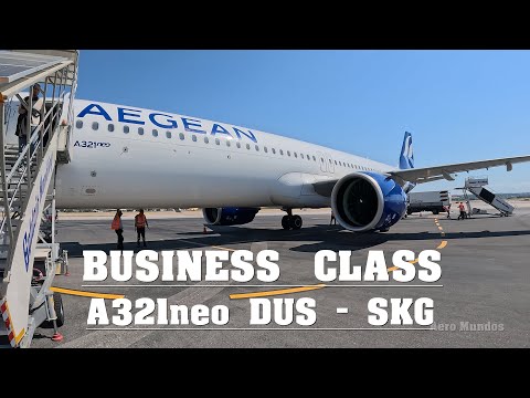 Aegean Business Class A321neo Dusseldorf - Thessaloniki