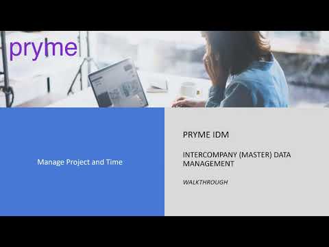 Manage Project & Time - Intercompany Master Data Management