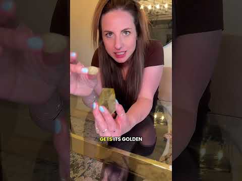 Fake vs real citrine - science explains #citrine #quartzfamily #crystalscience #abundancestone