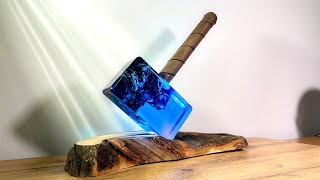 Thor's Hammer | Epoxy Resin Lamp | Resin Art