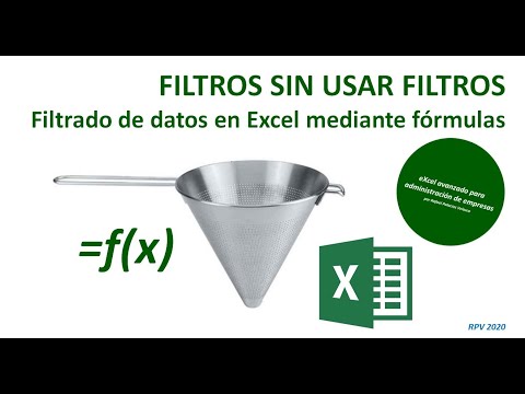 Filter without using filters: Filtering data in Excel using formulas