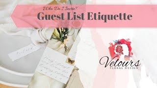 Wedding Guest List Etiquette | 30 Days of Wedding Planning