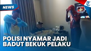TOP! 2 POLISI MENYAMAR Jadi Badut untuk Bekuk Pelaku Curanmor di Palembang, Polisi Amankan Sajam