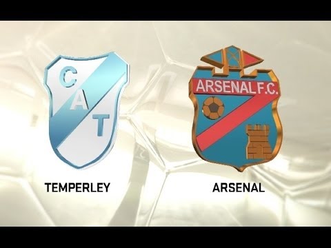 Fútbol en vivo. Temperley vs. Arsenal. Fecha 3. Torneo de Primera División 2016/2017. FPT