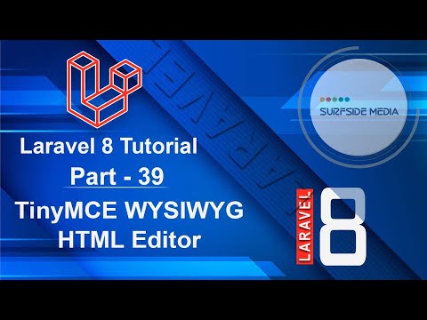 Laravel 8 Tutorial TinyMCE WYSIWYG HTML Editor