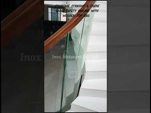 Stainless steel bend glass railing, for home
