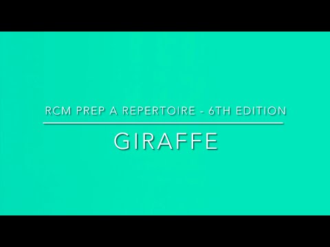 Giraffe by Teresa Richert | RCM Prep A Repertoire | Overhead View