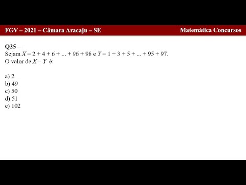 Matemática - FGV - 2021 - Q25