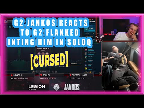 G2 Jankos Reacts To G2 Flakked Inting Him In Soloq [CURSED]