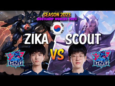 LNG Zika vs LNG Scout - Zika AATROX vs Scout YONE Top - Patch 13.20 KR Ranked