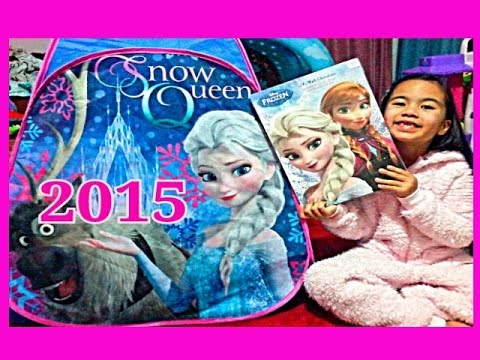 DISNEY FROZEN 2015 Christmas Advent Calendar 24 Frozen Chocolate Surprise Kids Balloons and Toys Video