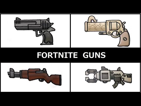 Compilation Fortnite Guns Easy & Cute Speed Drawing #01｜Jolly Art NEGI