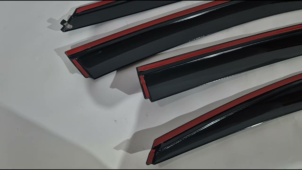 Ветровики с хромированным молдингом Niken Luxury (4 шт) Video 2