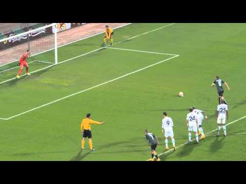 Penalty to goal Diego Benaglio (Wolfsburg) via Andreas Granqvist (FK Krasnodar).