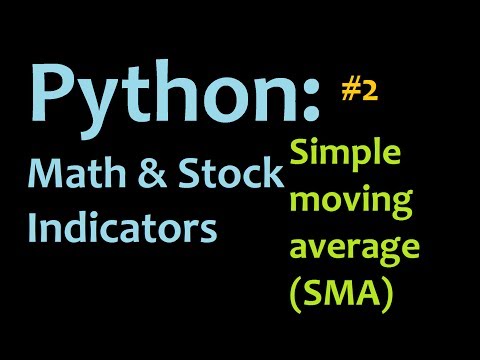 Python Simple Moving Average SMA Mathematics and Stock Indicators