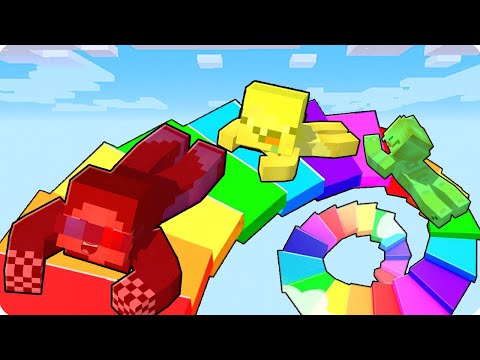 🤩 WHERE DOES THIS RAINBOW STAIRCASE LEAD IN MINECRAFT? SHADY LESKA AND NUBIK MINECRAFT