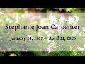 Stephanie Carpenter's Memorial Service