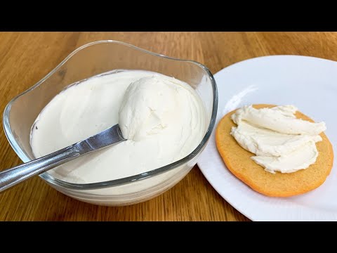 CREAM CHEESE with 2 Ingredients! EASY, CHEAP, QUICK, and DELICIOUS - 100% Natural