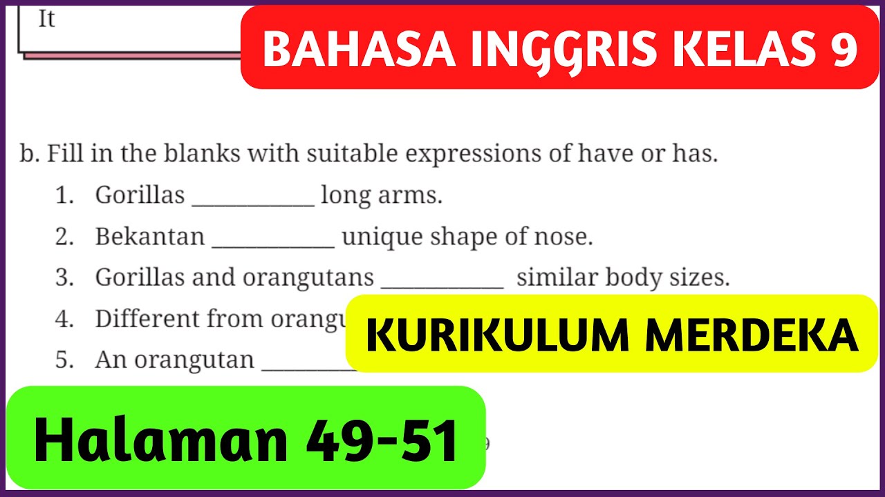 Kunci Jawaban Bahasa Inggris Kelas 9 Halaman 49-51 Kurikulum Merdeka Unit 2 Section 3 Language Focus