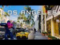 4K Los Angeles Walking Tour 2025 Beverly Hills Rodeo Drive Santa Monica Pier Grove More