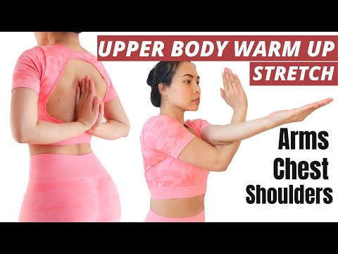 FASTER RESULTS with this upper body warm up & stretch. Do this before + after workouts | Hana Milly