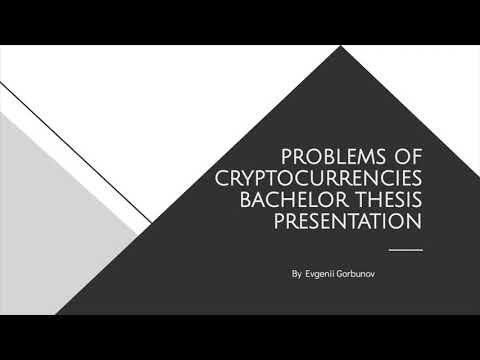 Problems of Cryptocurrencies - BT Survey